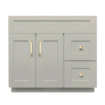 42" Solid Wood Bathroom Vanity with Quartz Top & Sink VSD42R - Crown Home Canada