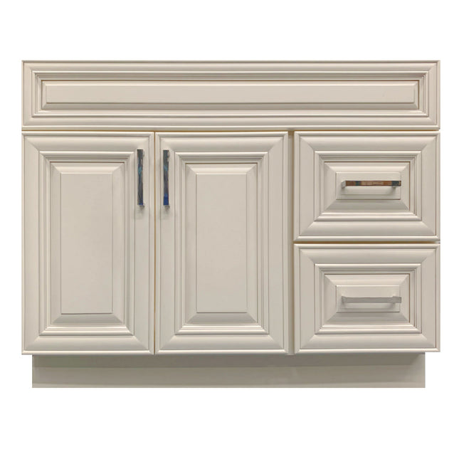 Crown VSD42R 42" Solid Wood Bathroom Vanity with Quartz Top & Sink - RenoShop