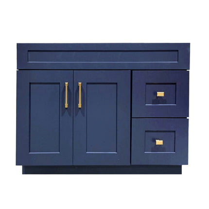 42" Solid Wood Bathroom Vanity with Quartz Top & Sink VSD42R - Crown Home Canada