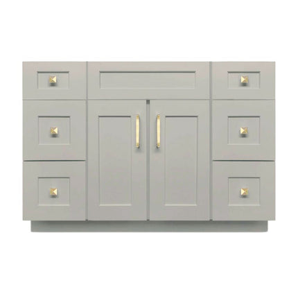 48" Solid Wood Bathroom Vanity with Quartz Top & Sink VSD48 - Crown Home Canada