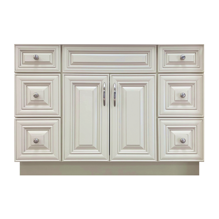 Crown VSD48 48" Solid Wood Bathroom Vanity with Quartz Top & Sink - RenoShop