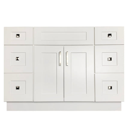 Crown VSD48 48" Solid Wood Bathroom Vanity with Quartz Top & Sink - RenoShop