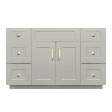 60" Solid Wood Single Sink Bathroom Vanity with Quartz Top & Sink VSD60D - Crown Home Canada