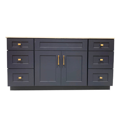 60" Solid Wood Single Sink Bathroom Vanity with Quartz Top & Sink VSD60D - RenoShop