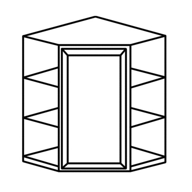 WDC2442(GRS) Diagonal Corner Wall Cabinet - RenoShop