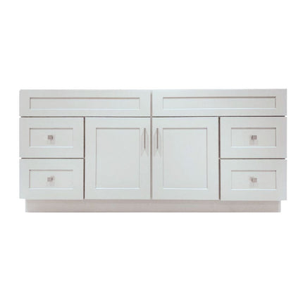 72" Solid Wood Single Sink Bathroom Vanity with Quartz Top & Sink, VSD72D - Crown Home Canada