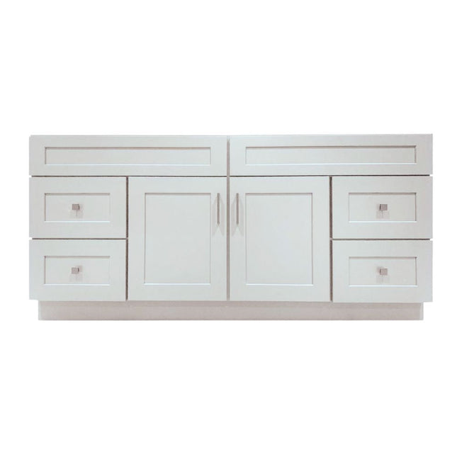 72" Solid Wood Single Sink Bathroom Vanity with Quartz Top & Sink, VSD72D - Crown Home Canada