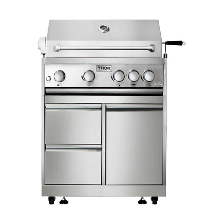 30" 4-Burner Powerful 59000 BTUs Stainless Steel Gas BBQ Grill w/ Rotisserie MK04SS304 - RenoShop