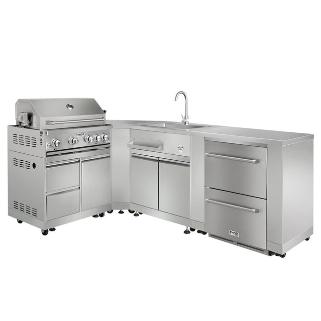 THOR 6-Pc Pro Style  Stainless Steel Modular Outdoor Kitchen Suite 6Pc-1 - RenoShop