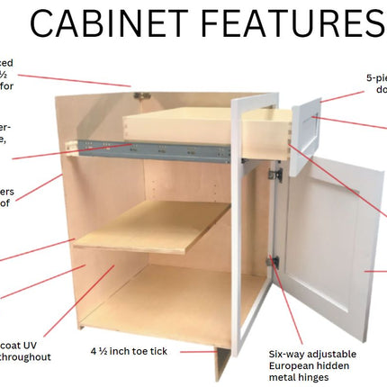 24"/30"  K08 Solid Wood Bathroom Vanity Cabinet Only VSB24/VSB30 - Crown Home Canada