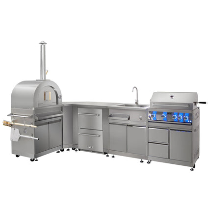 THOR 2-Pc Pro Style Stainless Steel Modular BBQ Outdoor Kitchen Suite - RenoShop