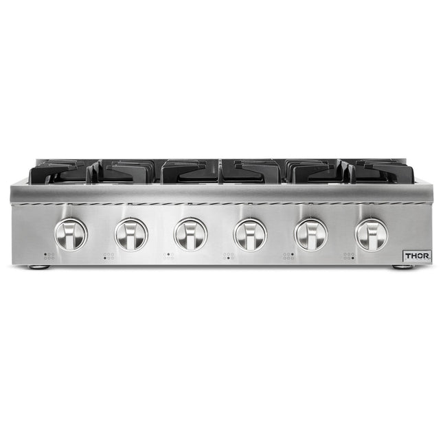 36"Professional Gas Range top in Stainless Steel HRT3606 - (Open Box) - RenoShop