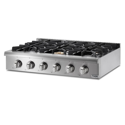 36" Professional Gas Range top in Stainless Steel HRT3618U - RenoShop