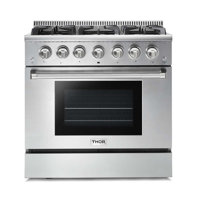 36" Stainless Steel Professional Gas Range HRG3618U - RenoShop