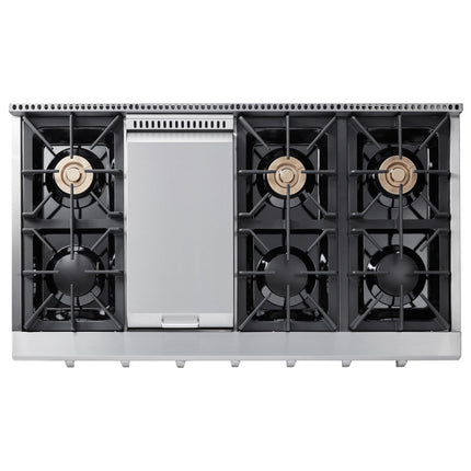 48" Professional Gas Range top in Stainless Steel HRT4806U - RenoShop