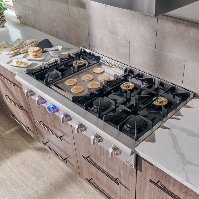 48" Professional Gas Range top in Stainless Steel HRT4806U - RenoShop