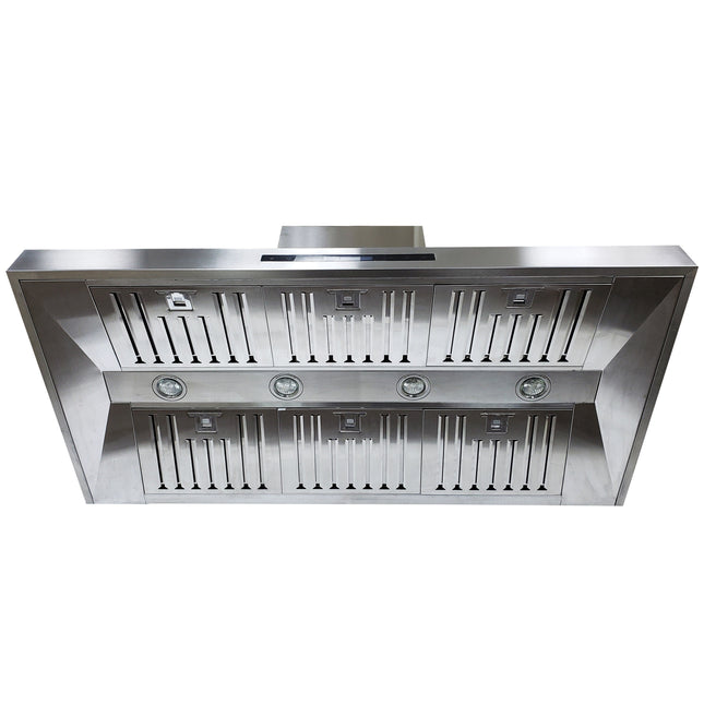Crown PRO-X06/48 Professional 48" Stainless Steel Silver Wall Mount Range Hood - RenoShop