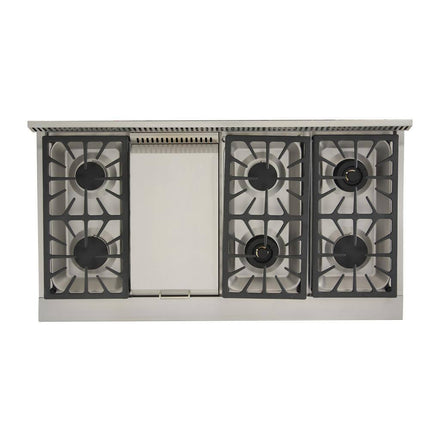 48" Crown Professional Stainless Steel Dual Fuel Double Gas Range ARD4801 - Crown Home Canada