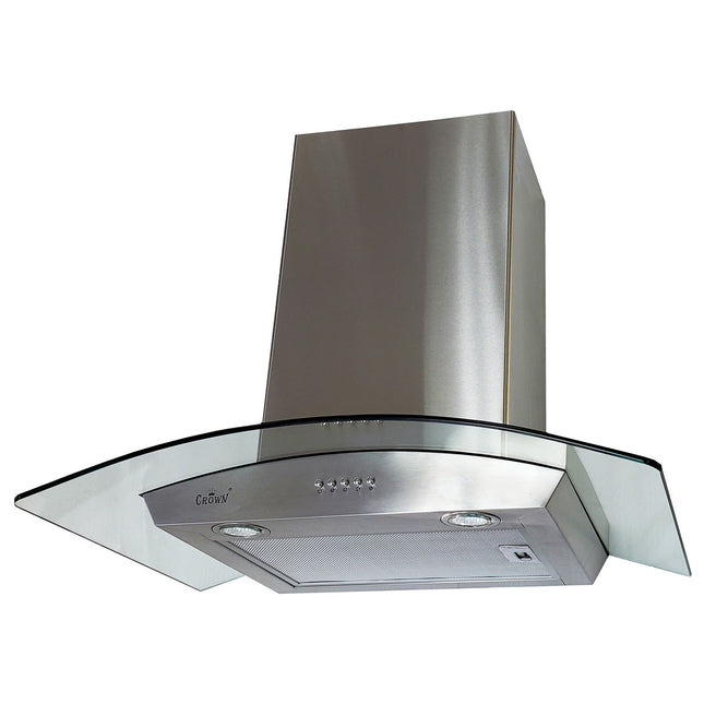 Crown EURO-D01/36 Euro Style 36" Stainless Steel Silver Wall Mount Range Hood - RenoShop
