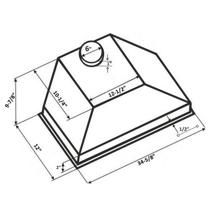 36" 750 CFM Professional Insert Range Hood PRO-INS36N1 - RenoShop