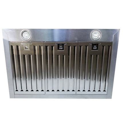 Crown PRO-Z01/I/36 Professional 36" Stainless Steel Silver Island Mount Range Hood - RenoShop