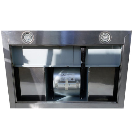 Crown PRO-Z01/I/36 Professional 36" Stainless Steel Silver Island Mount Range Hood - RenoShop